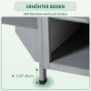 Dvoupatrový domeček pro kočky s terasou PawHut white - 78 x 55,5 x 91 cm