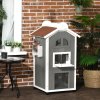 Domeček pro kočky MINILA grey - 59 x 55 x 109 cm