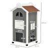 Domeček pro kočky MINILA grey - 59 x 55 x 109 cm