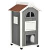Domeček pro kočky MINILA grey - 59 x 55 x 109 cm