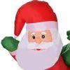 LED nafukovací vánoční figurka 210x80x120cm Santa Claus se sáněmi a soby, sněhulák, IP44 vánoční dekorace pro vnitřní i venkovní použití