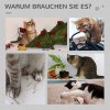 PawHut škrabadlo pro kočky 120 cm - kočičí strom s košíkem, kočičí jeskyně, míček na hraní, vnitřní lezecká věž s postelí