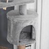 PawHut škrabadlo pro kočky 120 cm - kočičí strom s košíkem, kočičí jeskyně, míček na hraní, vnitřní lezecká věž s postelí