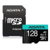 Paměťová karta ADATA Premier Pro MicroSDXC 128GB (100R/80W) + adaptér