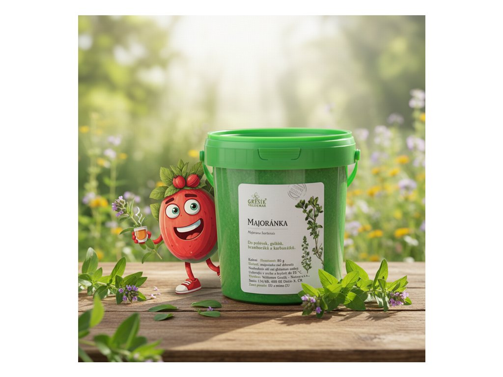 Majoránka 80 g KBELÍČEK GREŠÍK Dobré koření