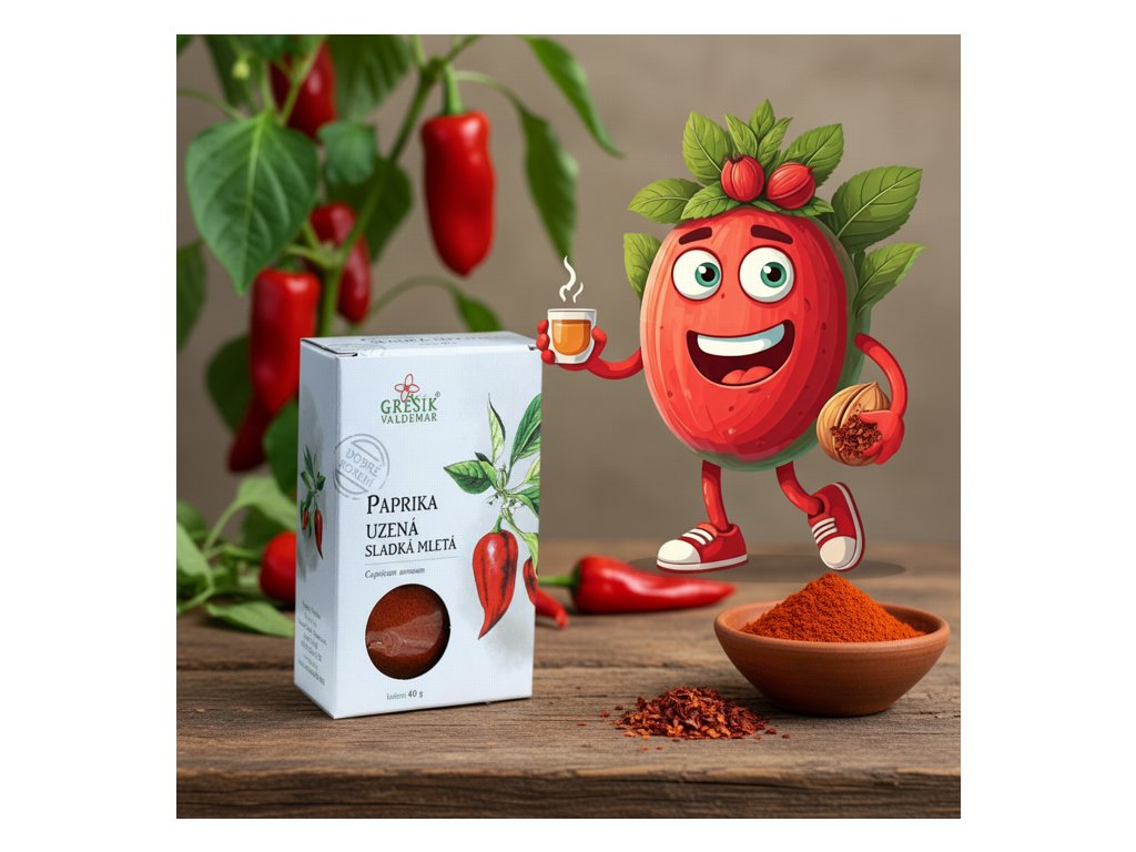 Paprika uzená sladká mletá 40 g GREŠÍK Dobré koření