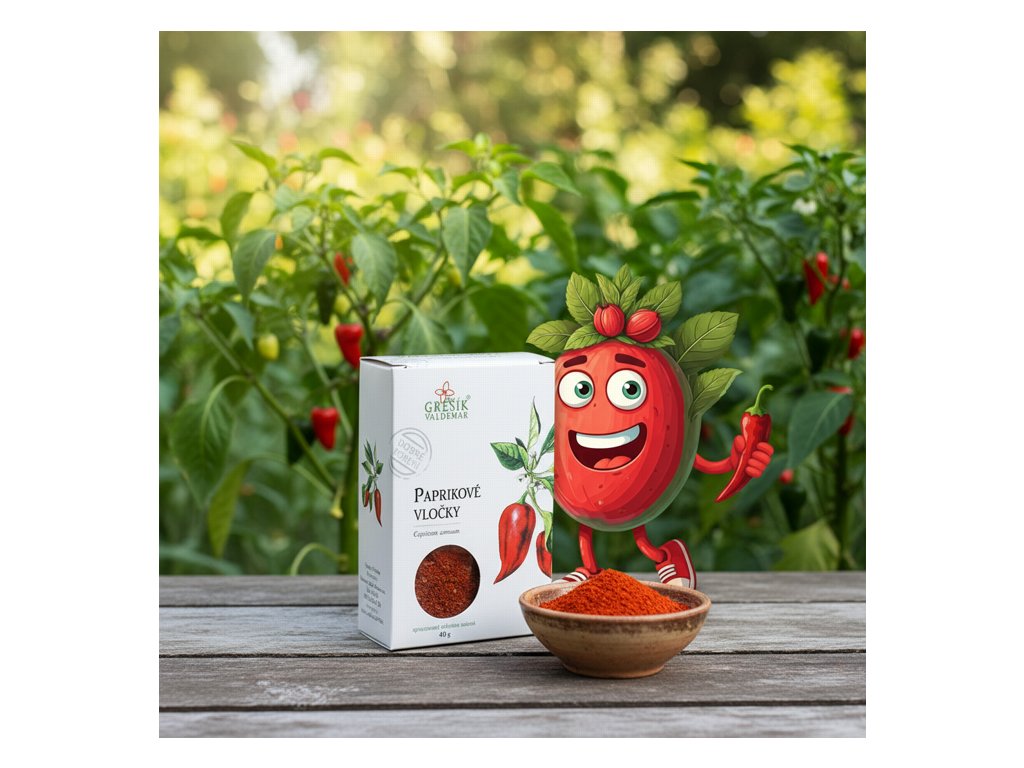 Paprikové vločky 40 g GREŠÍK Dobré koření