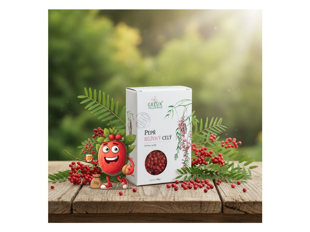 Pepř růžový celý 15 g GREŠÍK Dobré koření