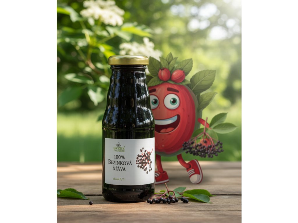 Šťáva Bezinková 100 0,2 l GREŠÍK Ovocná šťáva