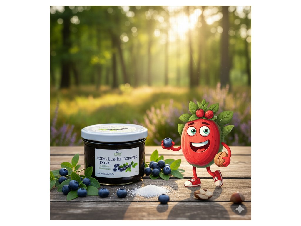 Džem z lesních borůvek extra Speciální 220 g GREŠÍK