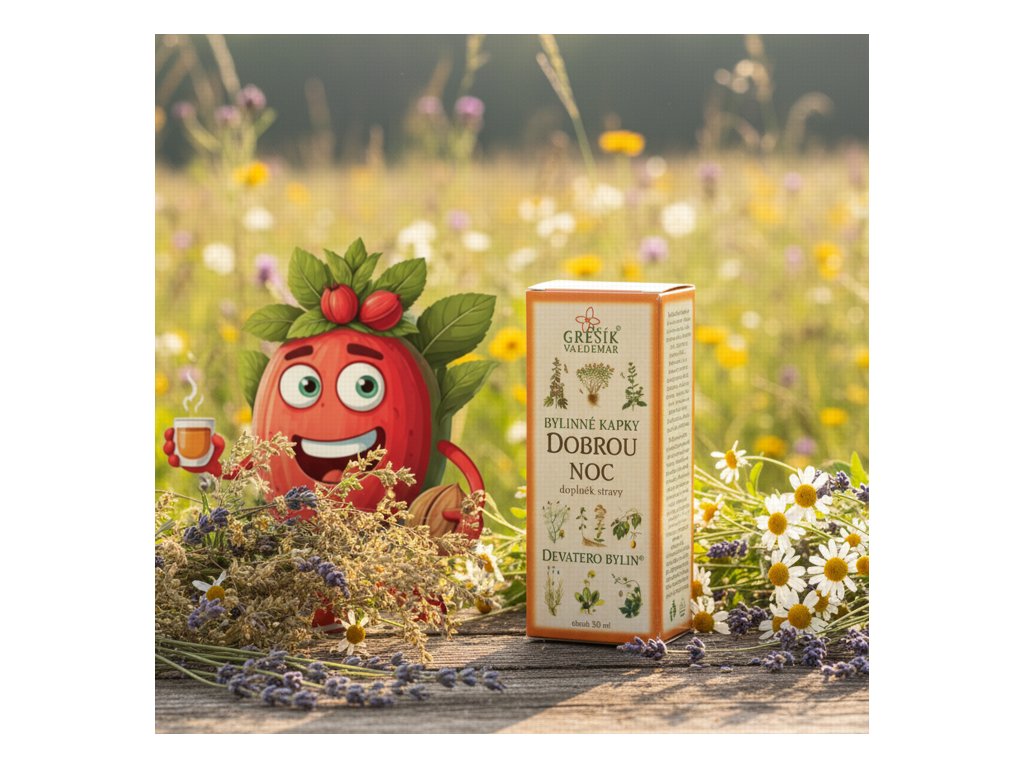 Dobrou noc kapky 50 ml GREŠÍK Z 40 líh, Devatero bylin kapky