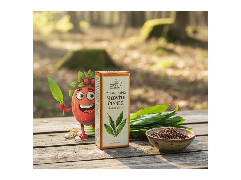 Medvědí česnek kapky 50 ml GREŠÍK Z 35 líh, Bylinné kapky