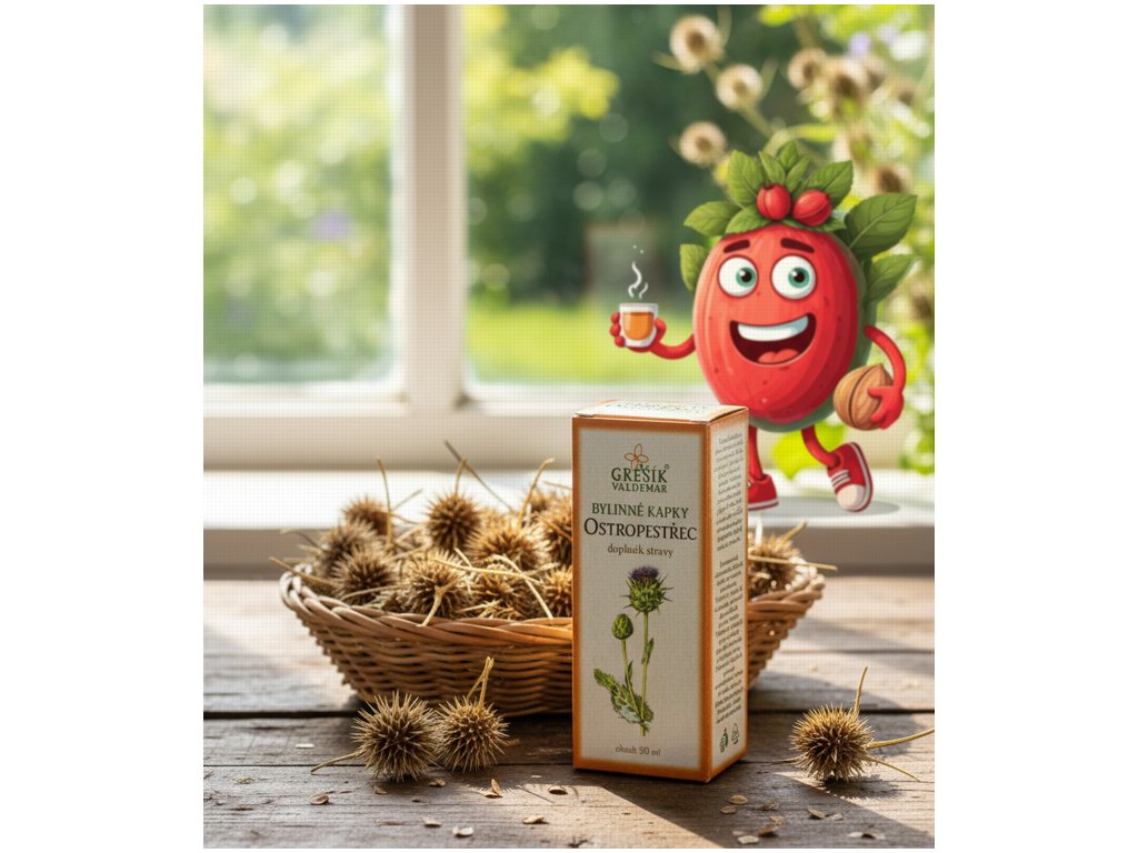 Ostropestřec kapky 50 ml GREŠÍK Z 40 líh, Bylinné kapky