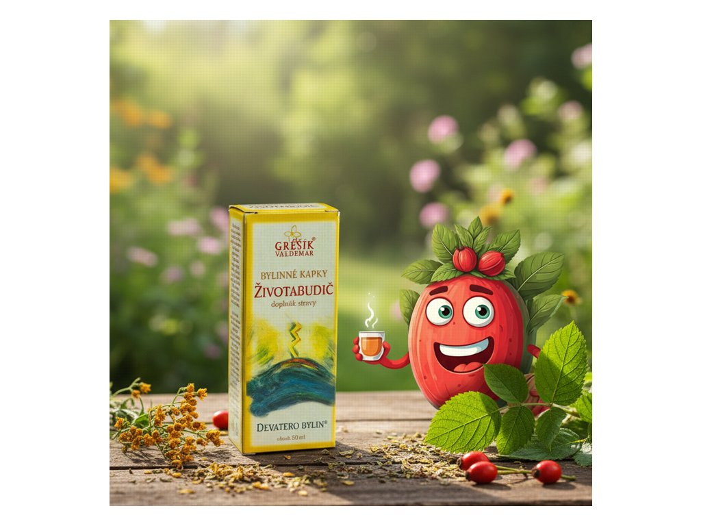 Životabudič kapky 50 ml GREŠÍK Z 35 líh, Devatero bylin kapky