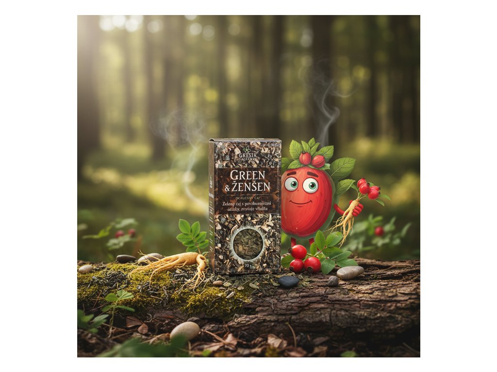 Green & Ženšen z.č. 70 g krab. GREŠÍK Čaje 4 světadílů