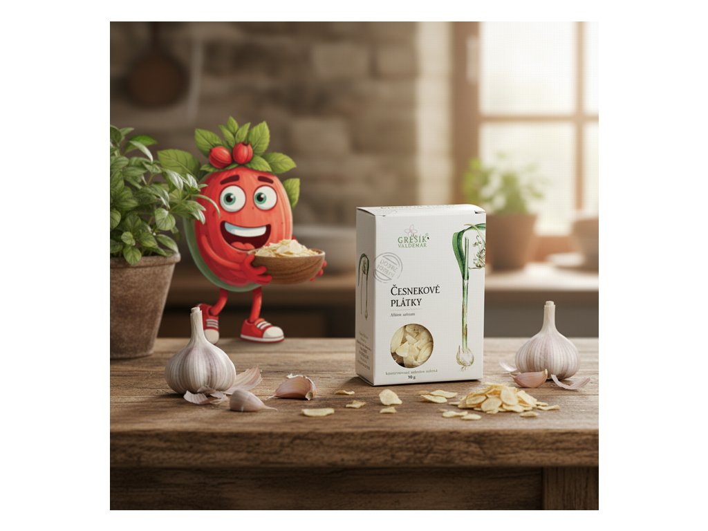 Česnekové plátky 30 g GREŠÍK Dobré koření