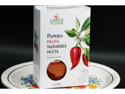 Paprika PÁLIVÁ maďarská mletá 50 g GREŠÍK Dobré koření ebyliny.cz