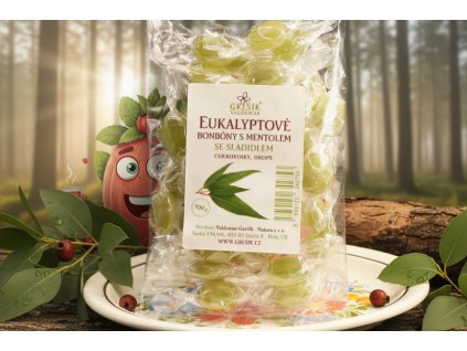 Eukalyptové bonbóny se sladidlem 100 g GREŠÍK