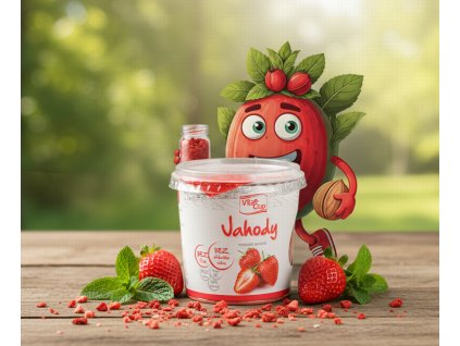 Jahody plátky sušené mrazem 25 g VitaCup