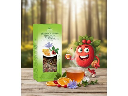 Brusnice klikva & Pomeranč & Čekanka 50 g Čistící čaj GREŠÍK