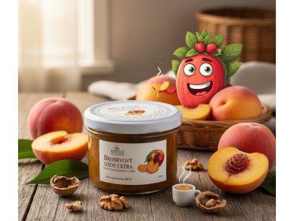 Džem Broskvový extra Speciální 220 g GREŠÍK