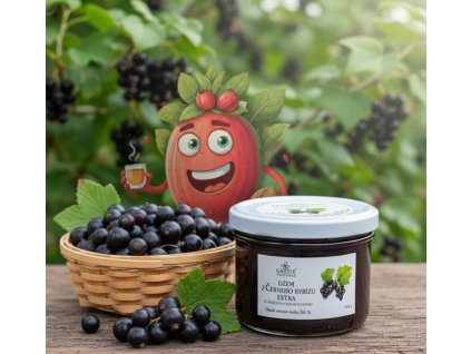 Džem z černého rybízu extra Speciální 220 g GREŠÍK