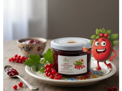 Džem z červeného rybízu extra Speciální 220 g GREŠÍK