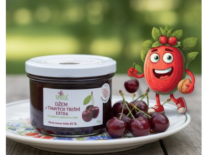 Džem z tmavých třešní extra Speciální 210 g GREŠÍK