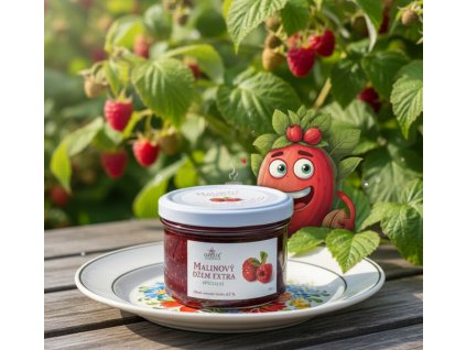 Džem Malinový extra Méně sladký 210 g GREŠÍK
