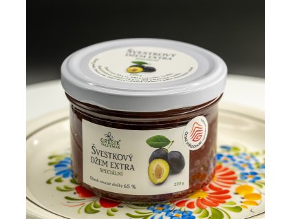 Džem Švestkový extra Méně sladký 220 g GREŠÍK