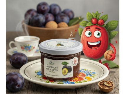 Džem Švestkový extra Méně sladký 220 g GREŠÍK