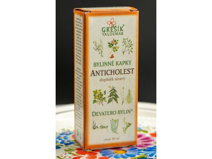 Anticholest kapky 50 ml GREŠÍK Z 40% líh, Devatero bylin kapky