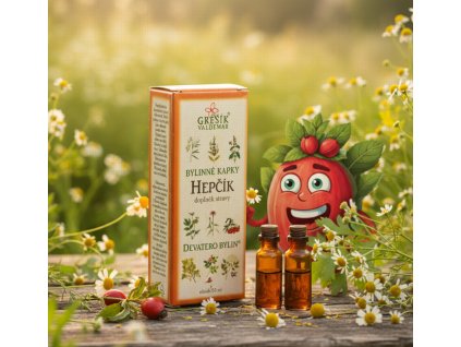 Hepčík kapky 50 ml GREŠÍK Z 40 líh, Devatero bylin kapky