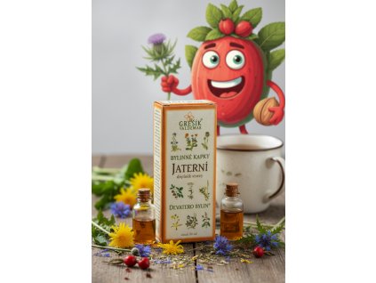Jaterní kapky 50 ml GREŠÍK Z 35 líh, Devatero bylin kapky