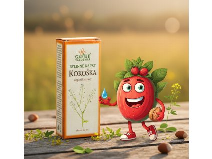 Kokoška kapky 50 ml GREŠÍK Z 40% líh, Bylinné kapky