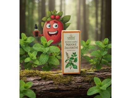 Mátové žaludeční kapky 50 ml GREŠÍK Z 35 líh, Bylinné kapky