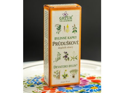 Průduškové kapky 50 ml GREŠÍK Z 35% líh, Devatero bylin kapky
