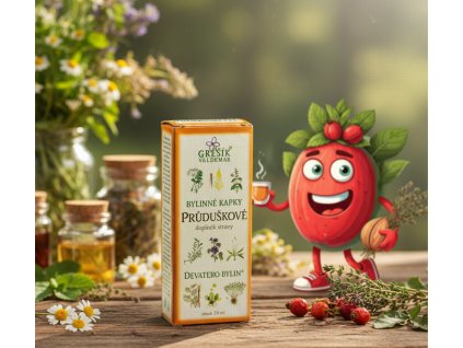 Průduškové kapky 50 ml GREŠÍK Z 35 líh, Devatero bylin kapky