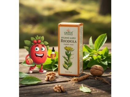 Rhodiola kapky 50 ml GREŠÍK Z 40 líh, Bylinné kapky
