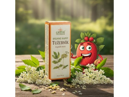 Tužebník kapky 50 ml GREŠÍK Z 40 líh, Bylinné kapky