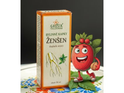 Ženšen kapky 50 ml GREŠÍK Z 40 líh, Bylinné kapky