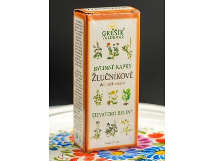 Žlučníkové kapky 50 ml GREŠÍK Z 40% líh, Devatero bylin kapky