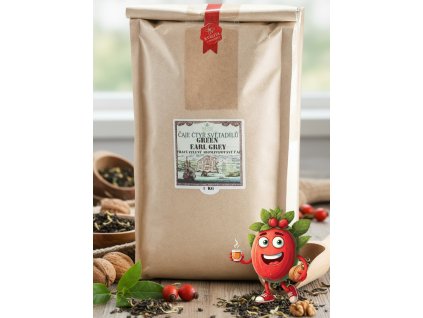 Green Earl Grey z.č. 1 kg GREŠÍK Čaje 4 světadílů