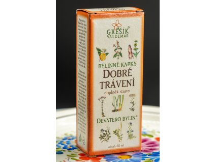 Dobré trávení kapky 50 ml GREŠÍK Z 40% líh, Devatero bylin kapky