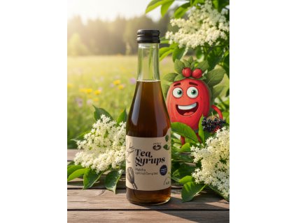 Tea Syrups Matcha s příchutí Černý bez 200 ml Oxalis