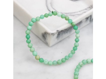 CHRYZOPRAS NÁRAMEK NA RUKU KORÁLKOVÝ (UNISEX) PREMIUM 6