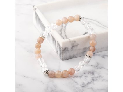 MĚSÍČNÍ KÁMEN X KŘIŠŤÁL NÁRAMEK NA RUKU KORÁLKOVÝ (UNISEX) 6
