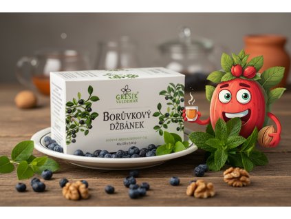 Borůvkový džbánek 20 n.s. přebal GREŠÍK Ovocný čaj