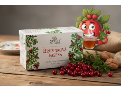 Brusinková paseka 20 n.s. přebal GREŠÍK Ovocný čaj