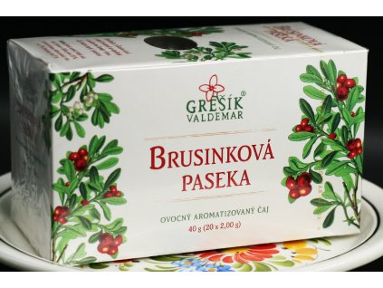 Brusinková paseka 20 n.s. přebal GREŠÍK Ovocný čaj ebyliny.cz